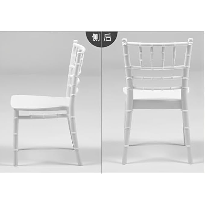 rayihni KIDS PLASTIC STUDY CHAIR  WHITE BABY CHAIR FOR SCHOOL | HOME & PARTY USE| BAMBOO-STYLE CHIVARI DESIGN |LIGHTWEIGHT & DURABLE - Image 3